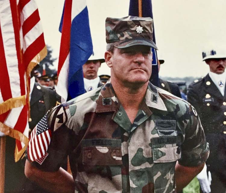 Rick Fields, shown here in the late 1980s, was a former enlisted man who never forgot his roots. As an officer, he always made a point of getting to know the soldiers under his command. Photo courtesy Fields family