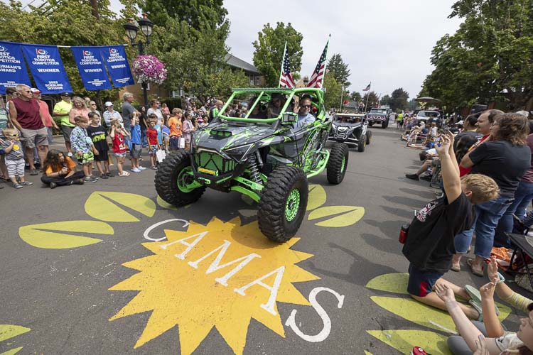 Addiction Northwest brought its vehicles to celebrate Camas Days. Photo by Mike Schultz