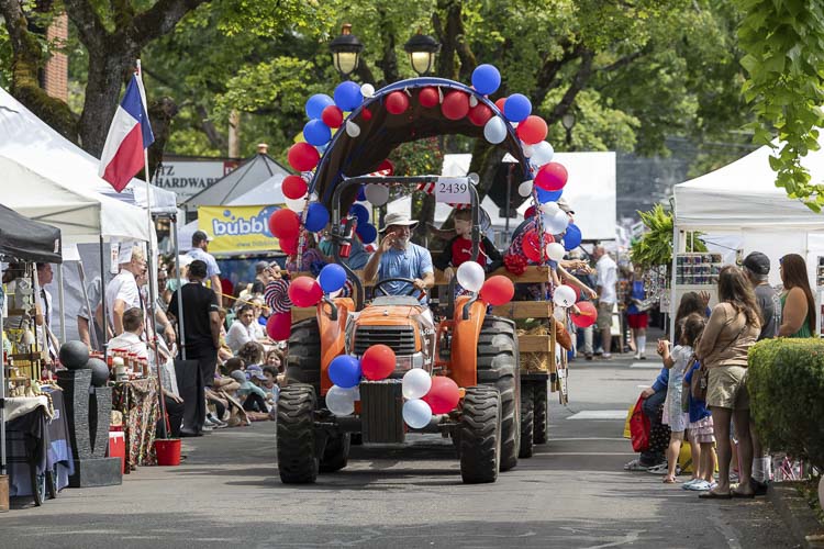 The Get To-Gather Farm from Washougal got into the red, white, and blue spirit at Camas Days. Photo by Mike Schultz