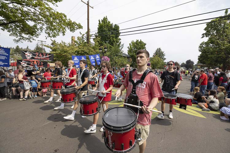 The Camas High School Marching Band is always a crowd favorite. Photo by Mike Schultz