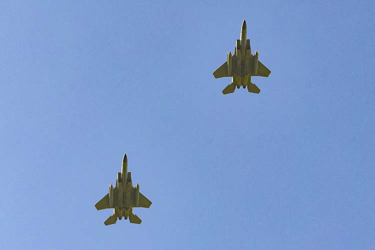 The parade also featured some aerial attractions with a flyover from the National Guard. Photo by Mike Schultz