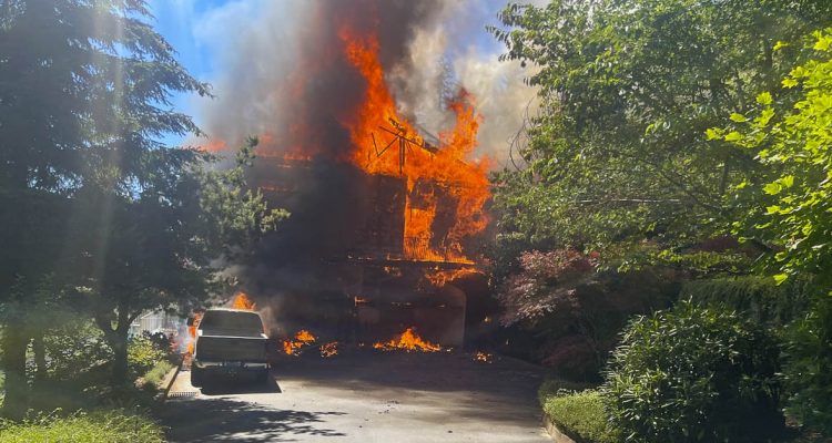 Just after 3:30 p.m. Friday (July 5), East County Fire and Rescue (ECFR) was dispatched to a report of a column of smoke near NE Bradford Road and NE 53rd Street in Camas.