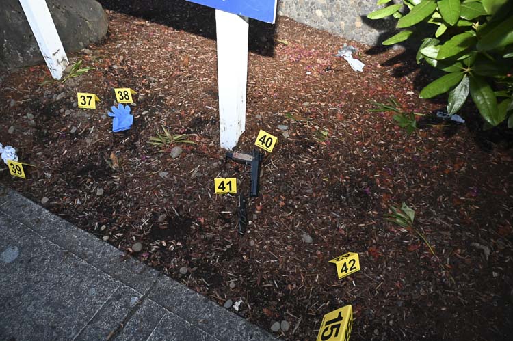 Scene evidence from the June 17 officer-involved shooting is shown here. Photo courtesy Clark County Sheriff’s Office
