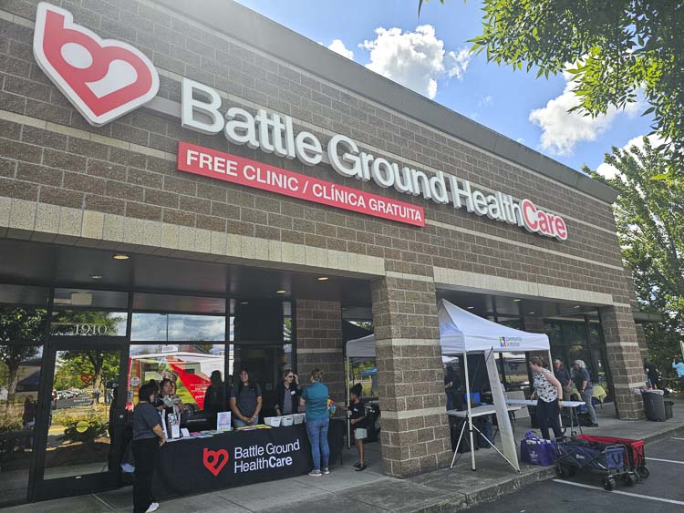 Battle Ground HealthCare hosted a Thrive 2 Survive pop-up event, with a dozen service agencies all setting up to serve those in need in one location on Friday. Photo by Paul Valencia