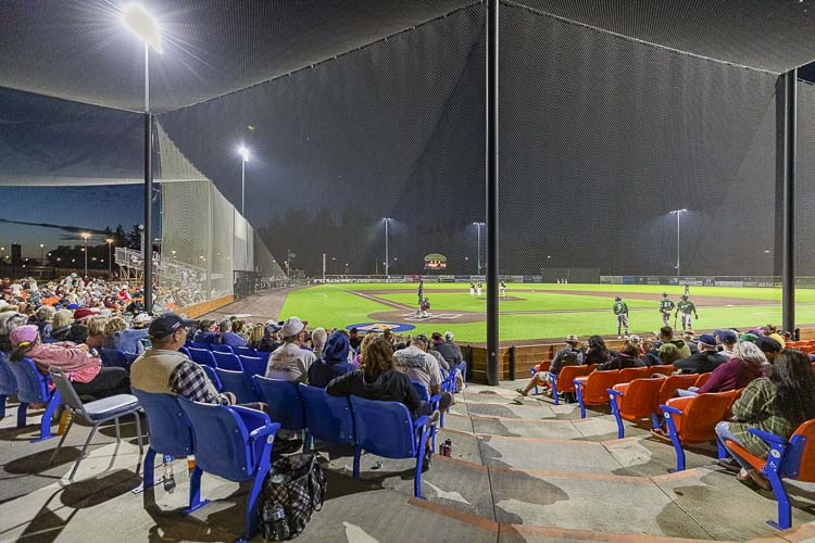 The Ridgefield Raptors are hoping for a big crowd Saturday night at their home playoff game against Corvallis. Win or lose for the Raptors, it is likely their last home game of the West Coast League season. Photo by Mike Schultz