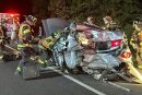 Two vehicle collision leads to heavy extrication in Vancouver