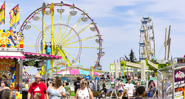 The rides at the Clark County Fair open at noon every day of the fair. Photo by Mike Schultz