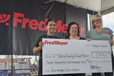 Fred Meyer donates $7,500 to Clark County Food Bank at opening day of Clark County Fair