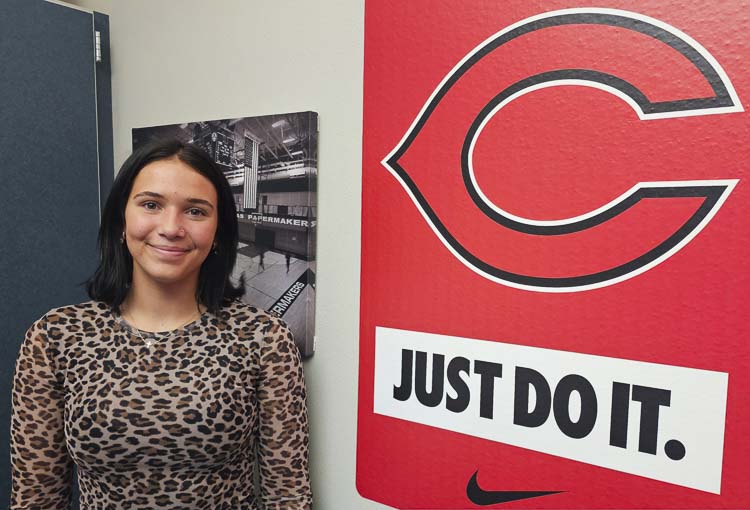 Kendall Mairs is proud of her accomplishments of playing two high-profile team sports for the Camas Papermakers. Last school year, she helped the school win the WIAA’s Scholastic Cup, with a trophy finish at state in volleyball and a state championship in basketball. For her senior year, though, she announced she is only playing volleyball for the Papermakers. Photo by Paul Valencia