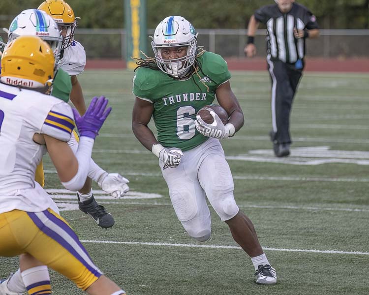 Jaden Brown of Mountain View, shown here last year on offense, is one of the top returning players in the region. He is so talented as a linebacker. Photo by Mike Schultz