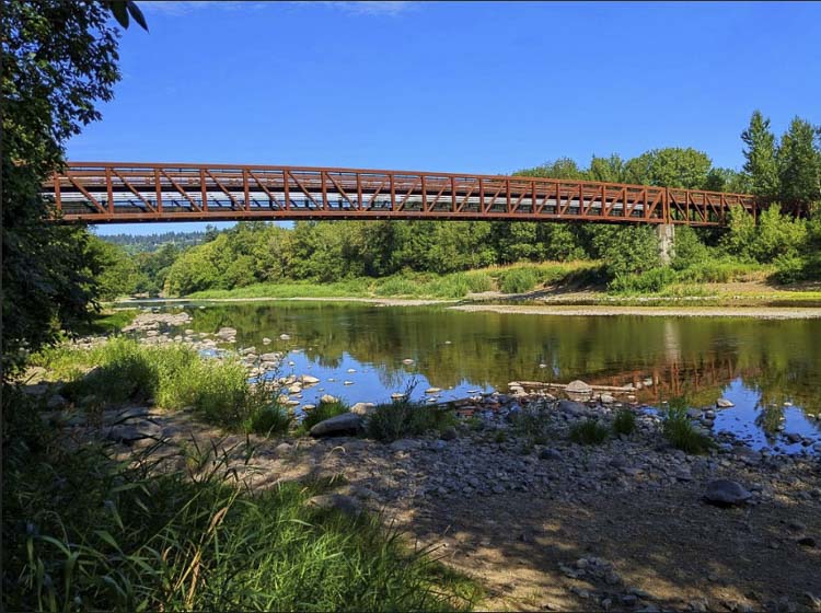 Washougal River Greenway Trail Pedestrian Bridge. Photo courtesy city of Camas