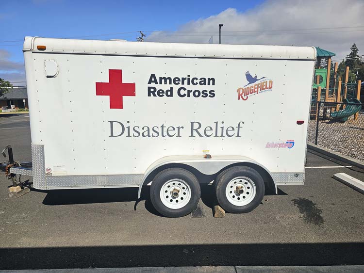 The Red Cross was organized and fast to help out earlier this week when a fire in Vancouver displaced more than a dozen residents. Many of them were given temporary shelter at Ridgefield Church of the Nazarene. Photo by Paul Valencia