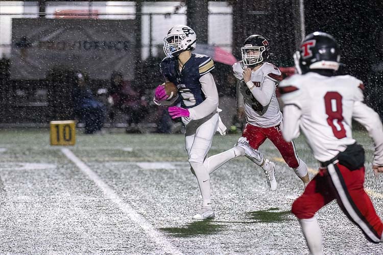 Ryker Ruelas is one of many returning all-leaguers for Seton Catholic football. Photo by Mike Schultz