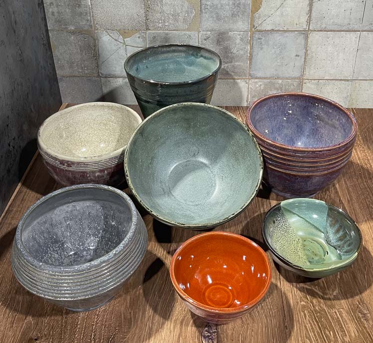 Pottery experts from around the region have made hundreds of bowls for Empty Bowls Camas, a fundraiser set for Sept. 17 to benefit Inter-Faith Treasure House. Photo courtesy Empty Bowls Camas