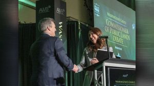 Herrera Beutler and Upthegrove face off in a debate over the Commissioner of Public Lands race, discussing sustainable timber harvest and forest health.