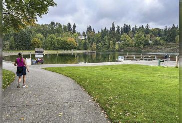 Construction of new picnic shelter at Klineline Pond resumes