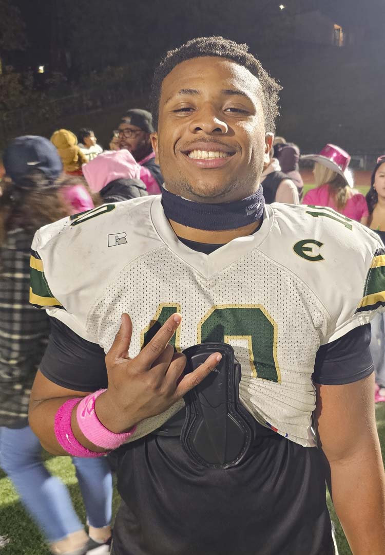 Mark Williams Jr., a senior with the Evergreen Plainsmen, said he and his teammates have been working hard on and off the field in order to earn the success they have had this season. Photo by Paul Valencia