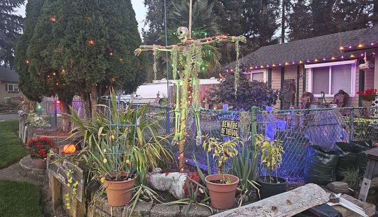 The Silver Star Cemetery Halloween display features more than 100 items, but it is smaller than usual this year due to the owner’s health scare. Still, it is a must-see for Halloween Haunt hunters. Photo by Paul Valencia