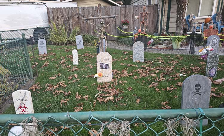 All cemeteries need headstones, and these are fun to read. Photo by Paul Valencia