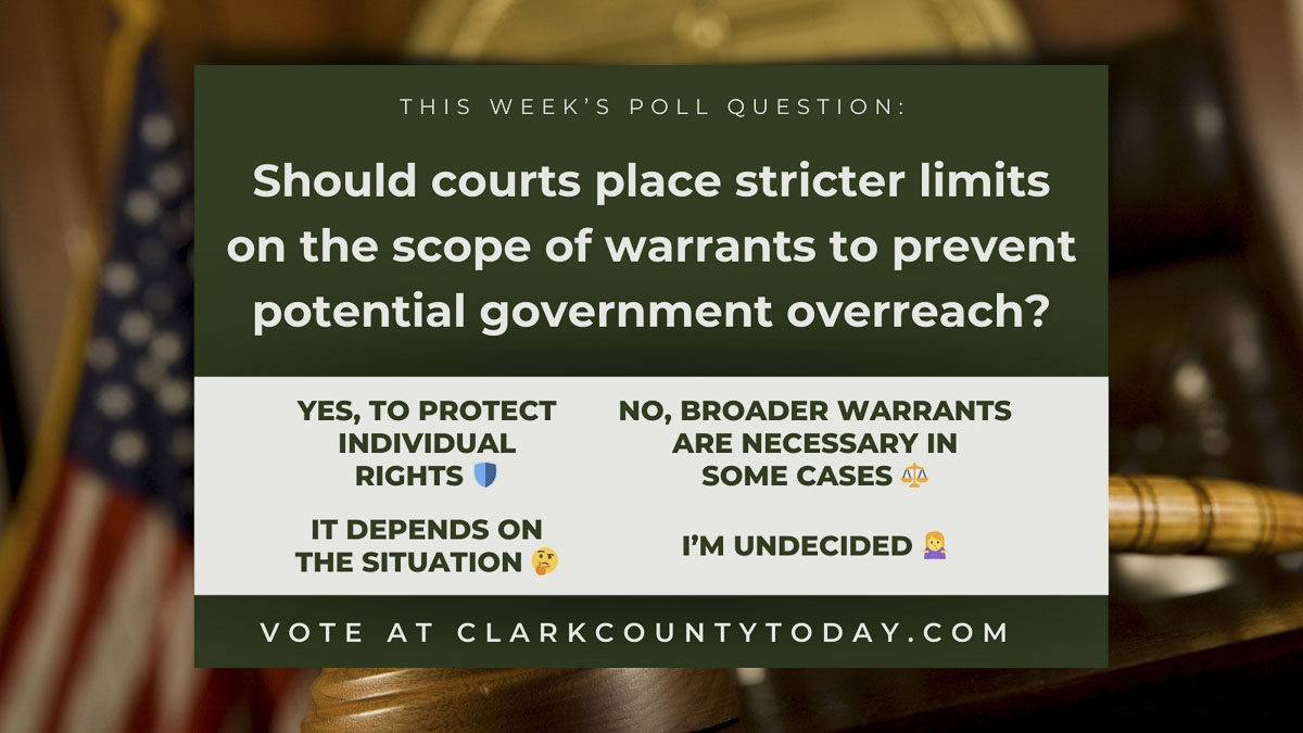 Weekly Poll: Should courts limit warrant scope to prevent potential government overreach?