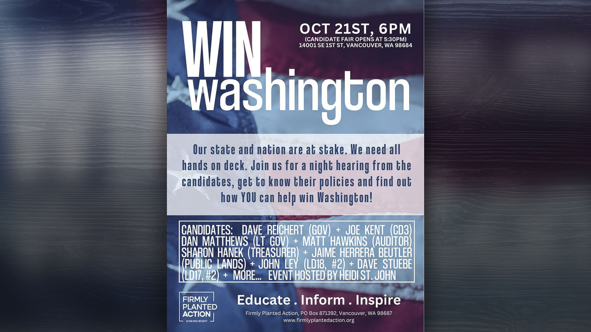 Southwest Washington voters can attend the "Win Washington" candidate fair on Oct. 21 to hear from candidates in the Nov. 5 general election.