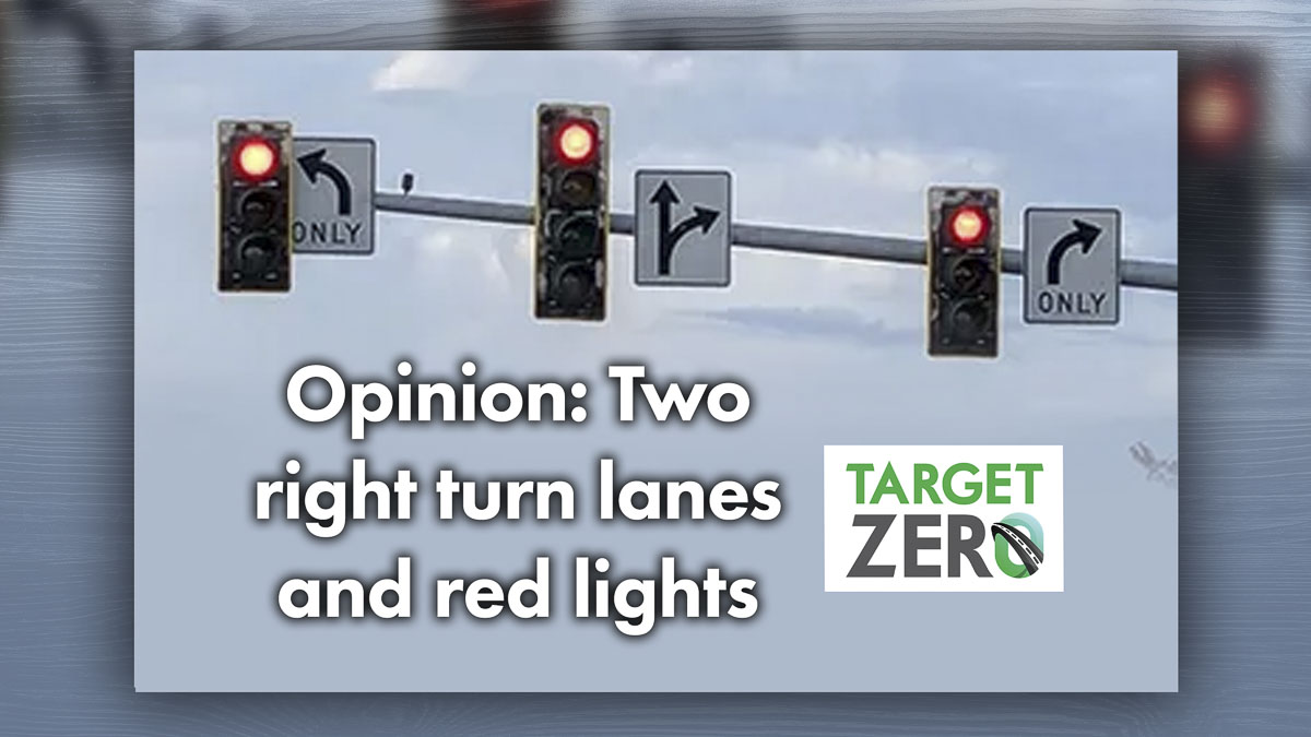 Doug Dahl from Target Zero explains the laws around two-lane right turns and red lights.