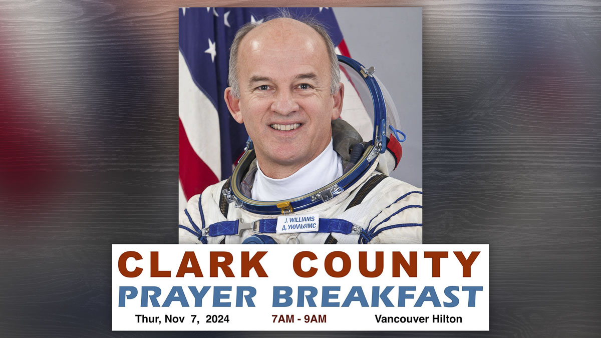 Retired Army officer and astronaut Jeffrey Williams will be the keynote speaker at the 2024 Clark County Prayer Breakfast in November. Photo courtesy Clark County Prayer Breakfast