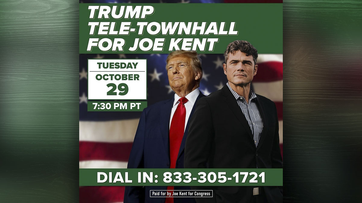 Donald Trump to host a town hall for congressional candidate Joe Kent, rallying support ahead of the November election.