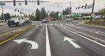 Drivers frustrated with new design at SE 34th St. and 164th Ave, causing traffic backups and confusion over lane changes.