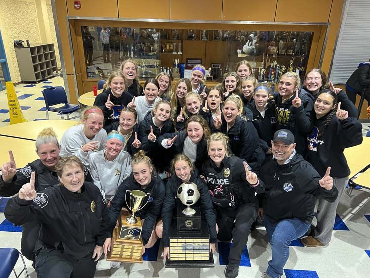 The Ridgefield Spudders won the Class 2A State Girls Soccer Championship last year, and the seeding committee has the Spudders at No. 1 going into this year’s tournament. Photo courtesy Ridgefield athletics