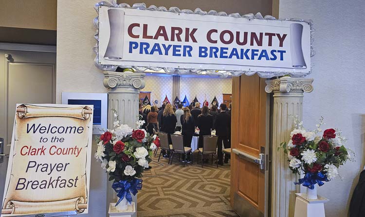 The annual Clark County Prayer Breakfast was held Thursday morning at the Vancouver Hilton. Photo by Paul Valencia