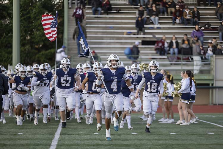 The Seton Catholic Cougars were determined to get past the state semifinals this year, and they did just that Saturday at McKenzie Stadium. Photo by Mike Schultz