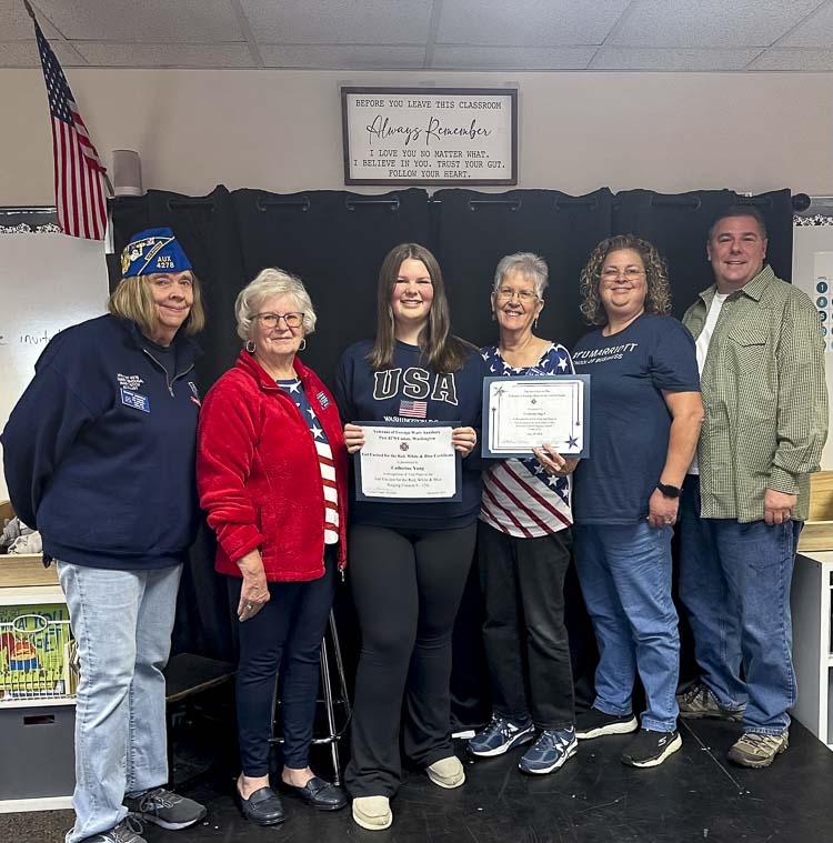 WHS student Catherine Yung awarded first place in VFW auxiliary singing contest. Photo courtesy Washougal School District