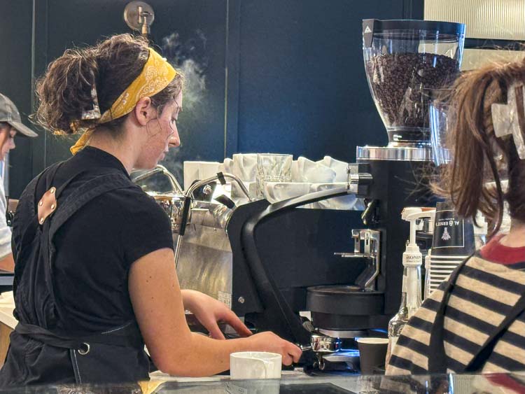 Crafting each cup with care—freshly brewed coffee is just one of the many highlights of Al & Ernie’s. Photo by Andi Schwartz