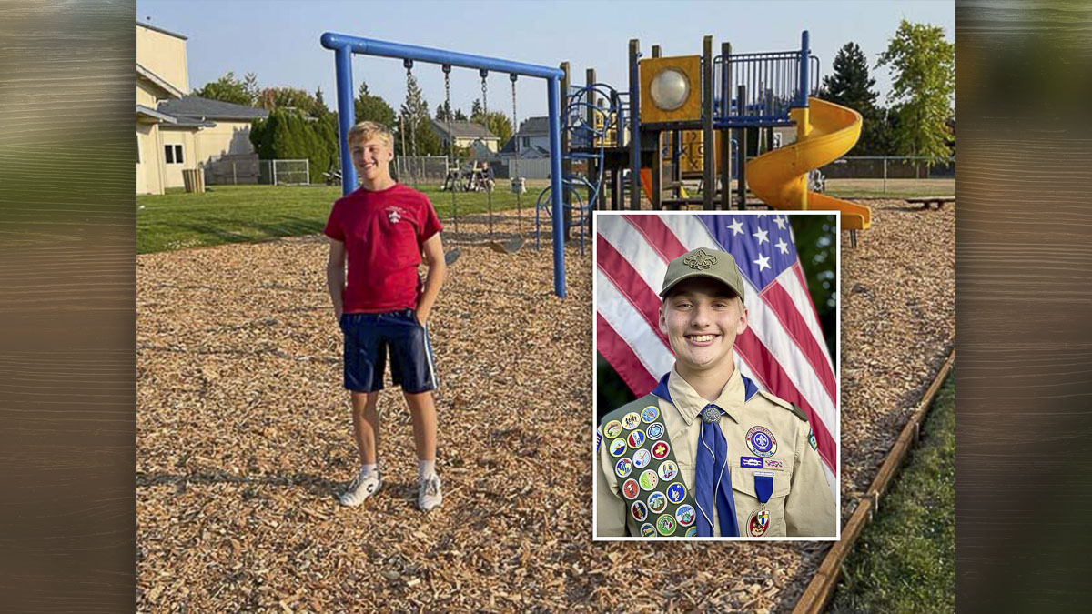 Teen Preston Aarhus earns Eagle Scout after revitalizing Vancouver playground.