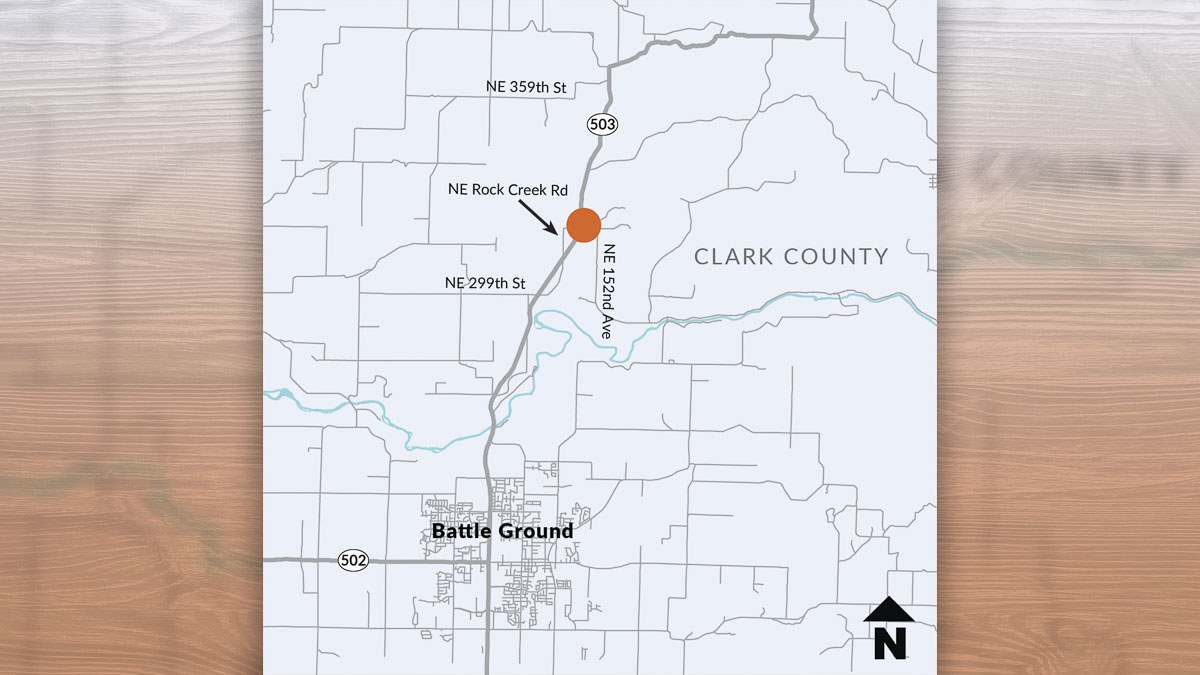 Drivers on SR 503 near Rock Creek Road in Battle Ground should expect delays on Dec. 2 for safety upgrades to the roundabout.