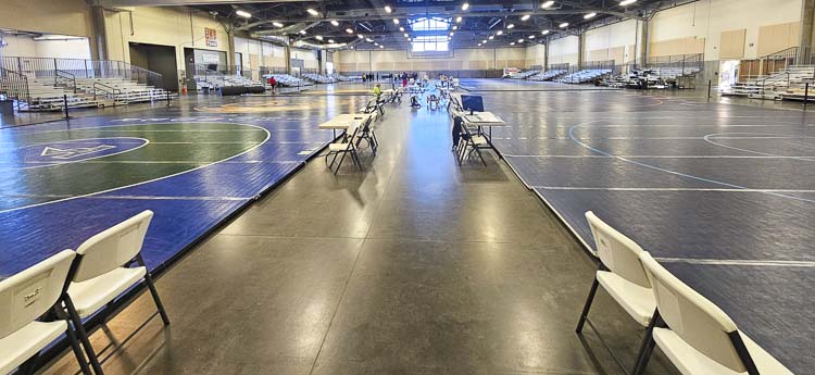 The Pac Coast Wrestling Championships need a lot of space to host more than 60 boys teams and more than 40 girls teams next week. The Pac Coast Wrestling Championships return to the Clark County Event Center Dec. 27-28. Photo by Paul Valencia