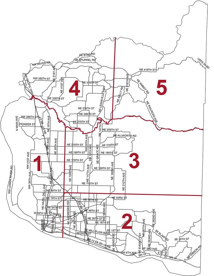 Map courtesy Clark Co. WA Communications