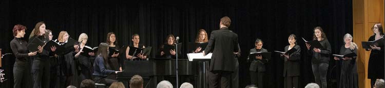 Treble Ensemble performs under the direction of Dr. Jacob Funk. Photo courtesy Clark College Communications