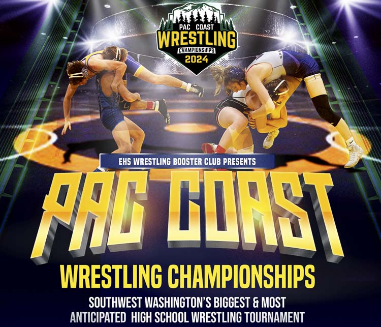 The annual Pac Coast Wrestling Championships, hosted by Evergreen High School, are Dec. 27 and 28 at the Clark County Event Center. Image courtesy Evergreen Wrestling Boosters