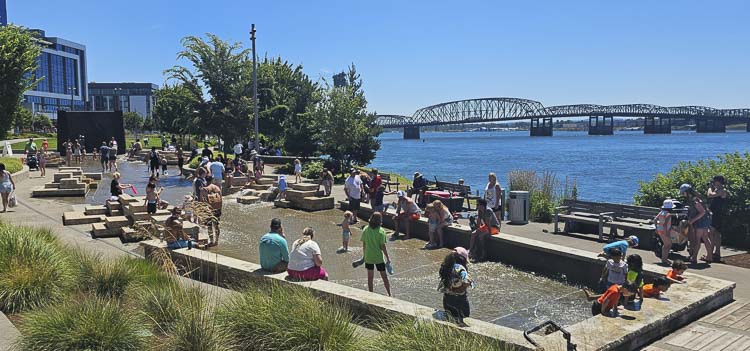 Always fun doing a year in review story in December, looking back at a heat wave in July in downtown Vancouver. Photo by Paul Valencia