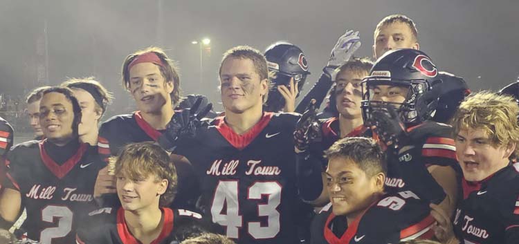 Nikko Speer (43) was voted all-state as a linebacker. He was so good, he could have been all-state as tight end, too. Photo by Paul Valencia