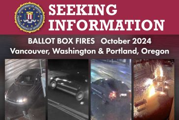 FBI & Partners Ask Public To Report Information On Ballot Box Fires: Law Enforcement Agencies Concerned The Suspect May Harm Self Or Others