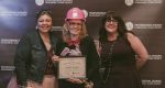 Wendy Lepisto (center) is shown here holding her Trailblazer Award at the second annual Professional Women in Building Pink Hard Hat Awards Dinner, on February 20, 2025. Photo courtesy BIA of Clark County