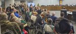 C-TRAN officials said Tuesday night’s meeting attracted the biggest crowd in years, with 90 minutes of public comment on the funding language for light rail. Photo by Paul Valencia