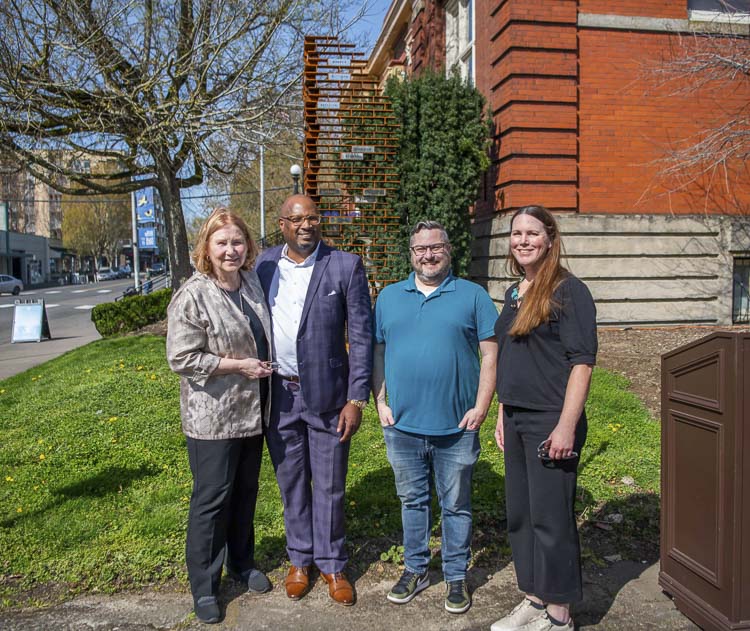 The dedication ceremony featured remarks from Vancouver Mayor Anne McEnerny-Ogle, Vancouver NAACP President Larry Nelson, Clark County Historical Museum Executive Director Bradley Richardson and Vancouver City Councilmember Sarah J. Fox. Photo courtesy city of Vancouver