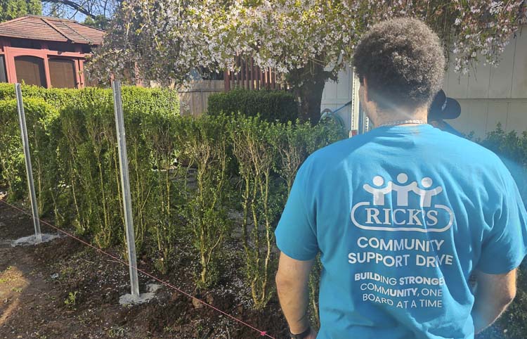 Rick’s Community Support Drive is the giving organizaiton associated with Rick’s Custom Fencing and Decking. Photo by Paul Valencia