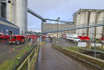 Vancouver firefighters respond to ship loader fire at the Port of Vancouver